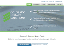 Tablet Screenshot of coloradonotarysolutions.com